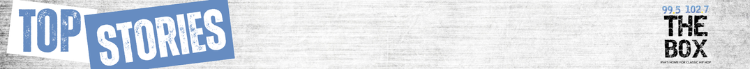 Top Stories banner with the text "THE BOX" and radio station call letters "99.5 102.7".